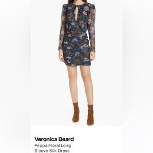 Veronica Beard Peppa Floral Long Sleeve Dress